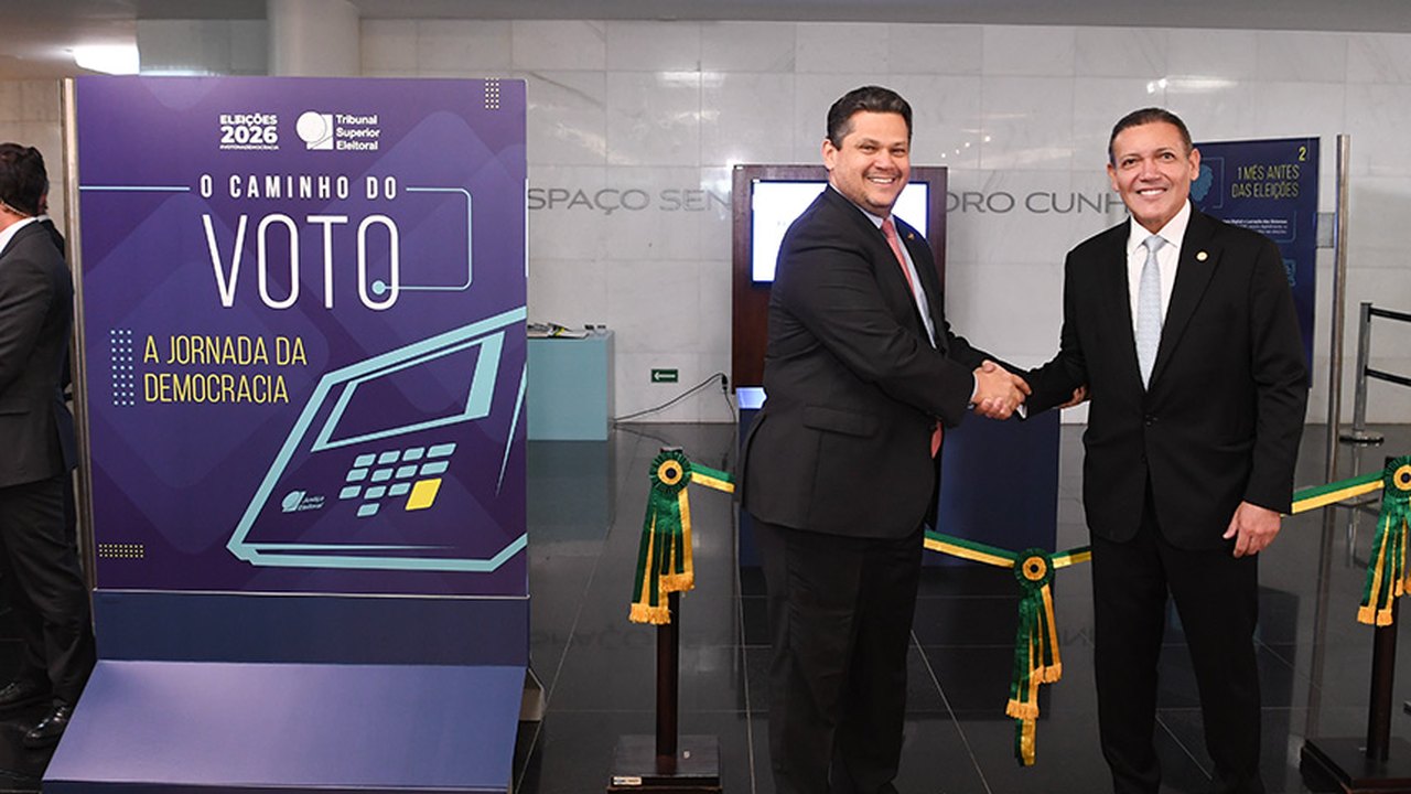 Em exposição do TSE no Senado, Davi aponta confiabilidade do sistema eleitoral