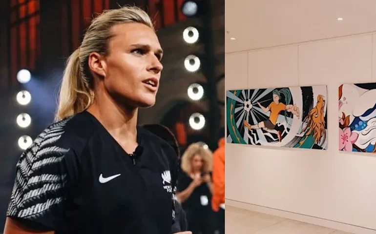 Hannah Wilkinson, atacante da Nova Zelândia, é guitarrista e artista de mural