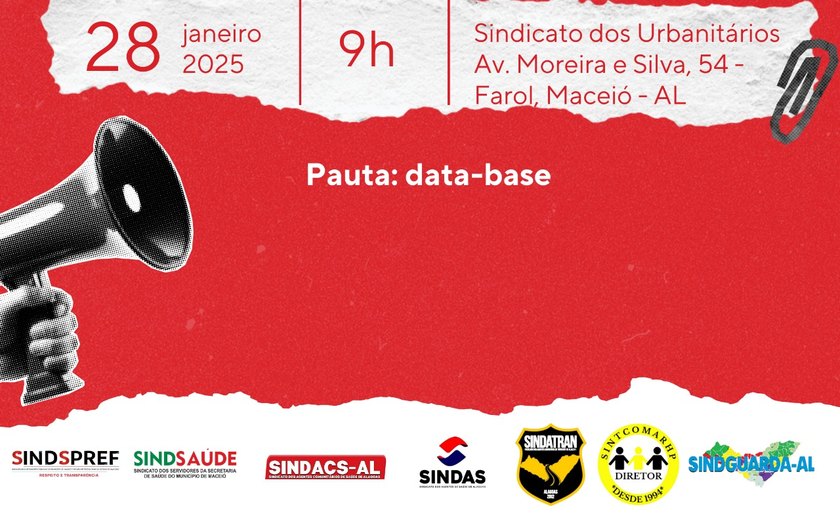 Servidores públicos do município de Maceió discutem data-base na próxima terça-feira (28)