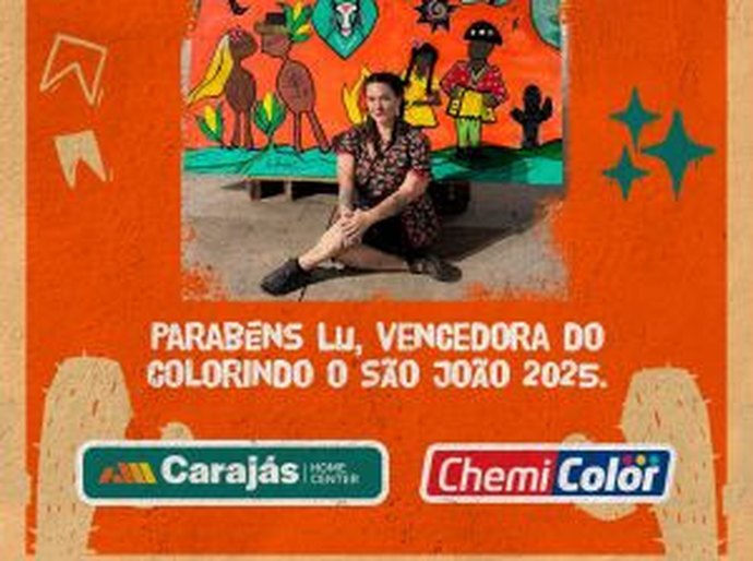 Artista do Piauí vence campanha de grafite 'Colorindo o São João', promovida pela Carajás Home Center