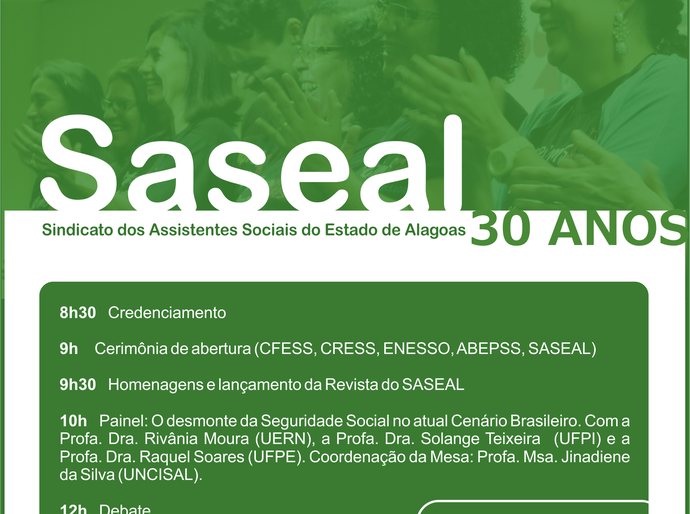 Saseal vai realizar evento sobre questões sociopolíticas da atualidade