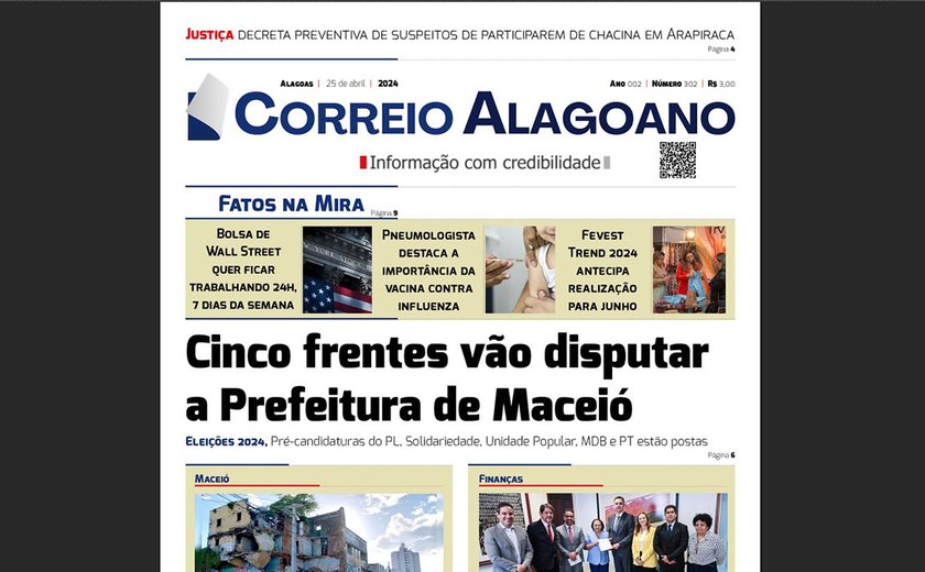 Cinco frentes vão disputar a Prefeitura de Maceió