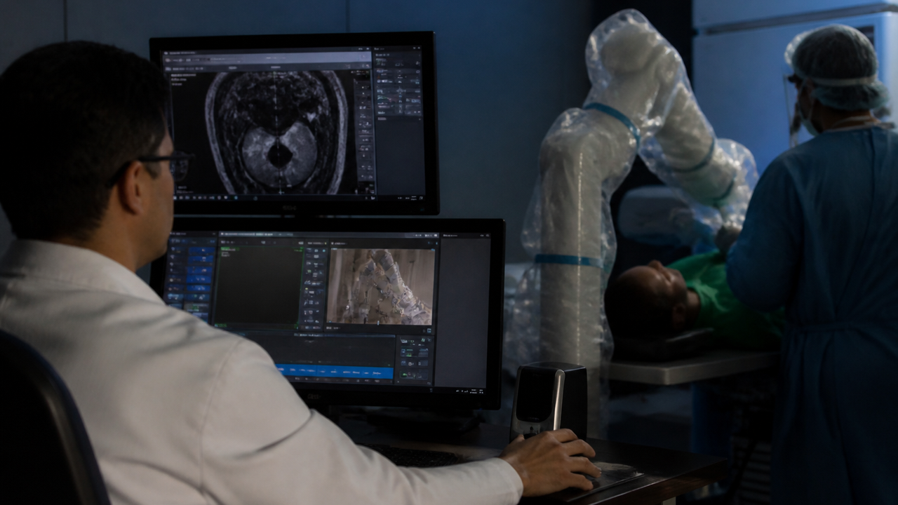 Em procedimento inédito, médico no Chile opera à distância paciente com câncer de próstata em Goiás