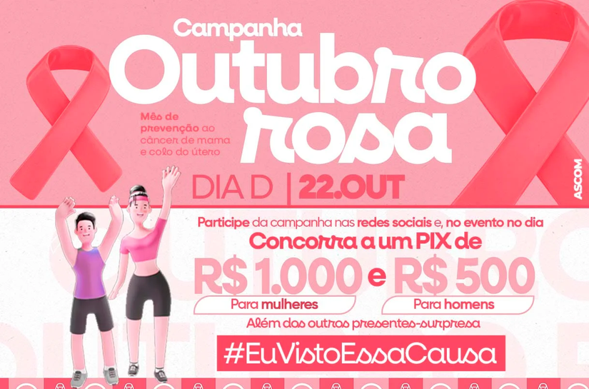 “Outubro Rosa” em Piaçabuçu reforça prevenção e premia participação da comunidade com sorteio