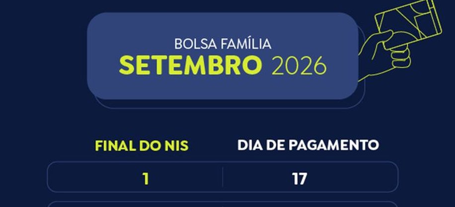 Brasília (DF), 21/09/2026 - Calendário do Bolsa Família em 2026. Setembro. Foto: Arte/Agência Brasil