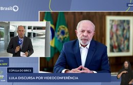 Lula discursa em Cúpula do Brics por videoconferência