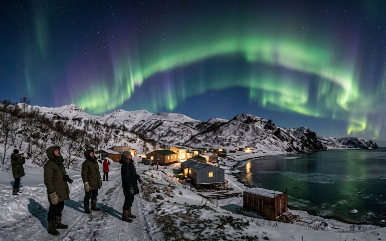 Aurora boreal encanta o Extremo Oriente russo
