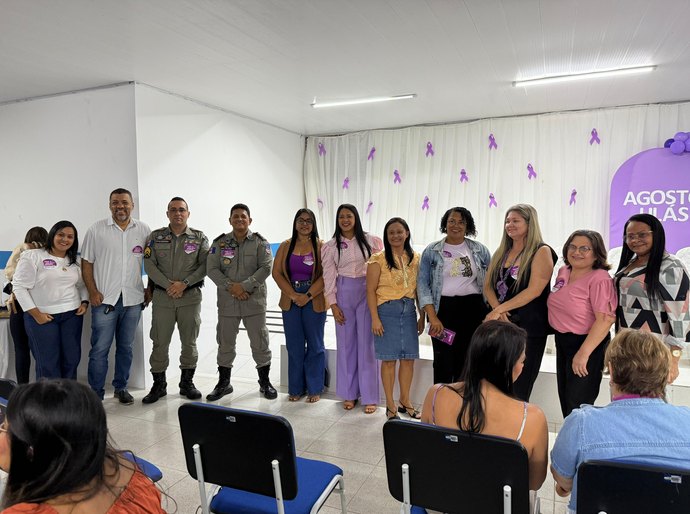 Prefeitura de Novo Lino promove abertura da campanha Agosto Lilás