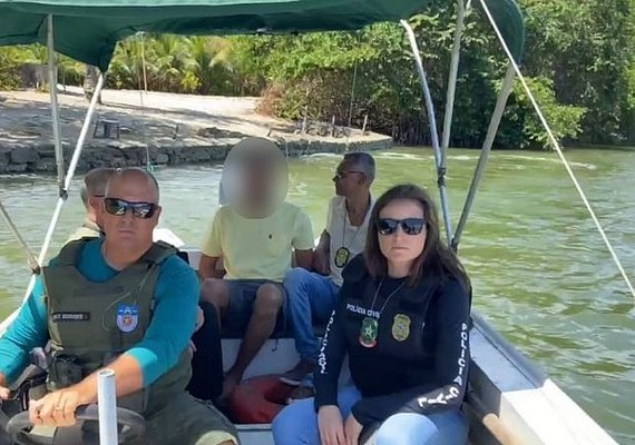 Suspeito de matar a ex-namorada é localizado e preso em ilha na Lagoa Mundaú