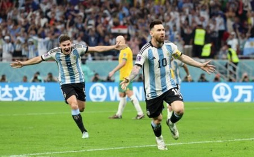 Messi marca no milésimo jogo e Argentina está nas 4° da Copa