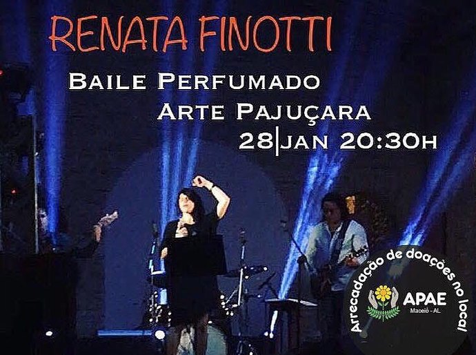 Renata Finotti faz show beneficente para a APAE em Maceió
