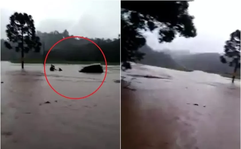 Vídeo mostra momento em que três amigos se abraçam antes de serem levados por enchente na Itália; assista