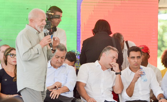 O presidente Lula durante visita a Maceió