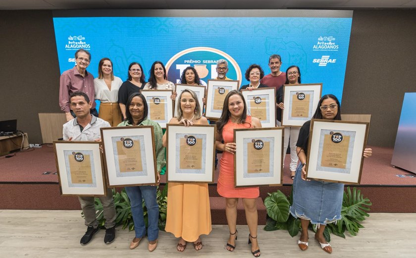 Prêmio Sebrae TOP 100 de Artesanato homenageia ﻿artesãos e unidades produtivas de Alagoas