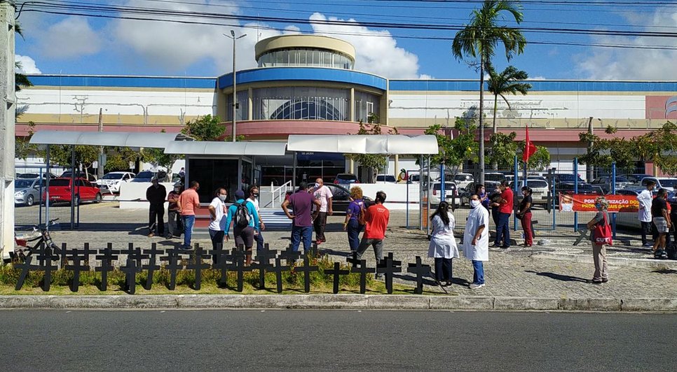 manifestação na SES