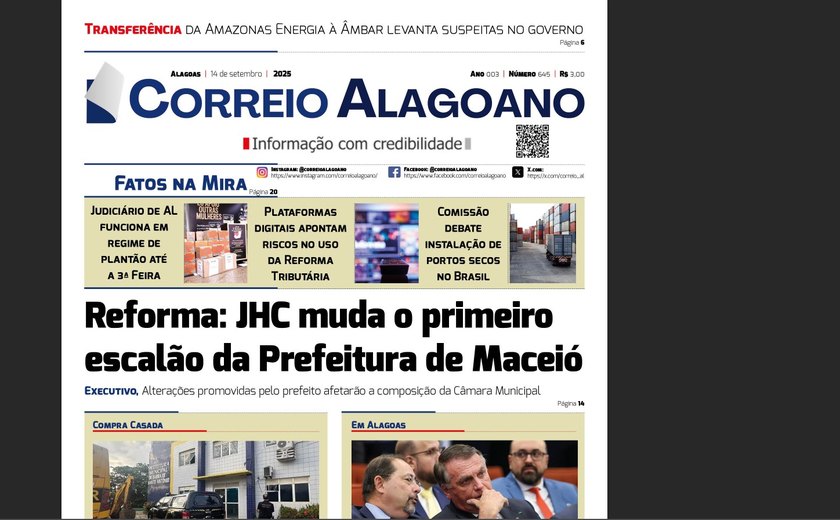 Reforma: JHC muda o primeiro escalão da Prefeitura de Maceió