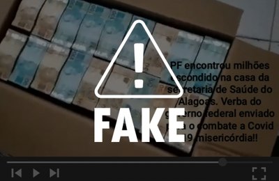 Caixa de dinheiro mostrada em vídeo não foi encontrada em Alagoas, nem tem relação com a pandemia