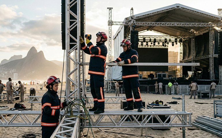 Corpo de Bombeiros realiza vistoria nas estruturas para show de Shakira em Copacabana