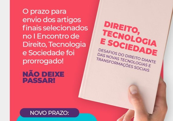 ESA/AL prorroga prazo para envio dos artigos para o livro “Direito, Tecnologia e Sociedade”