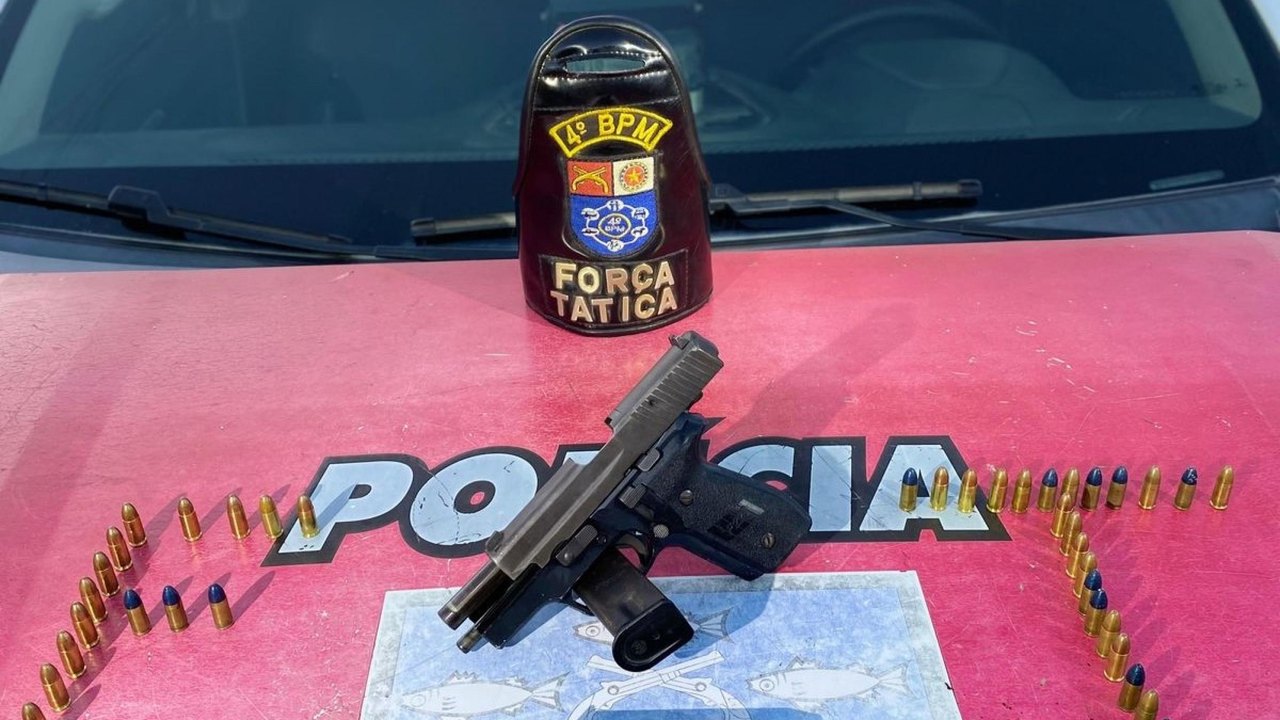 PM apreende pistola, revólver e 400 gramas de maconha em ocorrências registradas na capital e interior