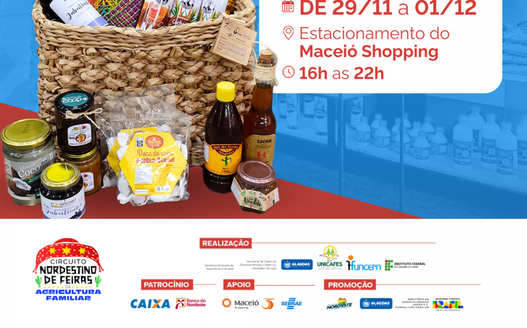 Feira Alagoana da Agricultura Familiar e Economia Solidária começa nesta sexta (29)