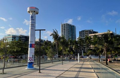 Praça do Hospital, em Coruripe, ganha videomonitoramento, pontos de recarga e atendimento ao turista