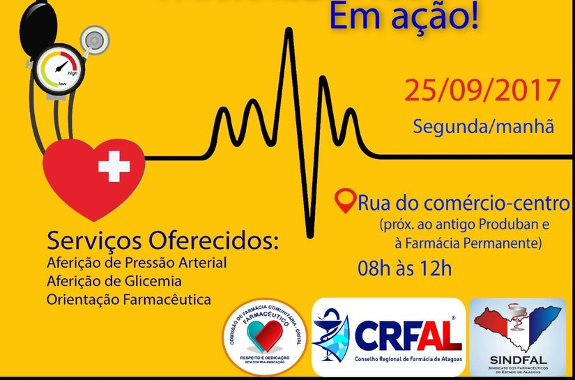 Dia Internacional do Farmacêutico será comemorado no Centro de Maceió