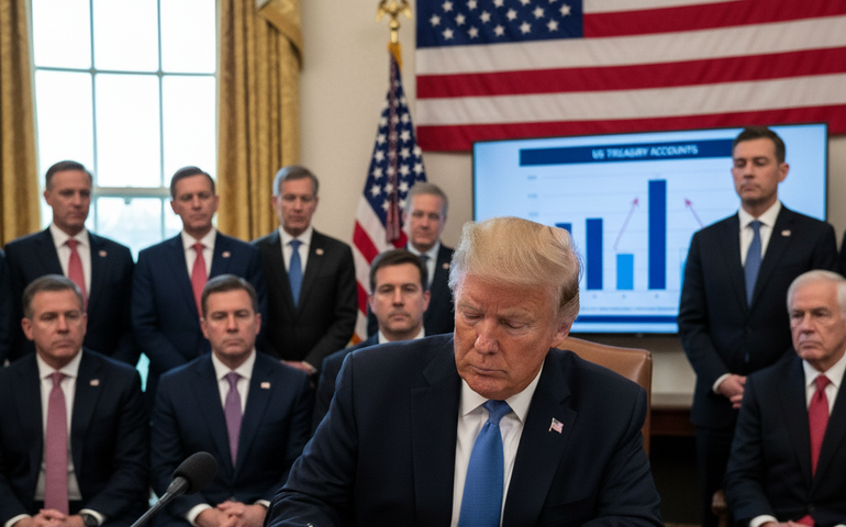 Trump assina ordem para proteger receita do petróleo venezuelano mantida nos EUA