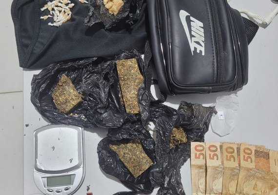 Dois homens são presos e dois adolescentes apreendidos por tráfico de drogas em Passo do Camaragibe