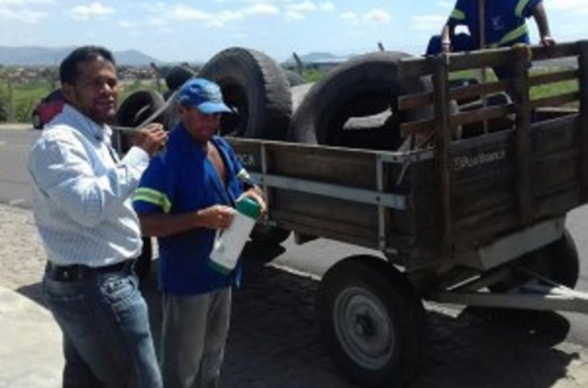 Delmiro Gouveia inicia mobilização para o Dia “D” da Política Reversa dos Pneus.