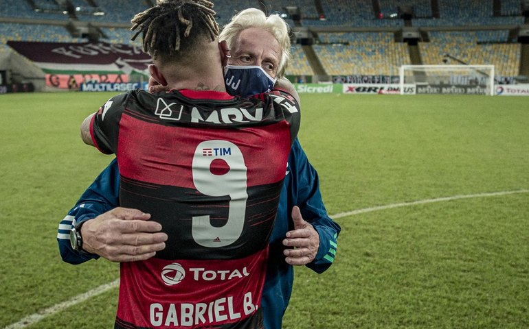 Gabriel exalta Jorge Jesus em despedida do Flamengo: &#8216;Você é o melhor&#8217;