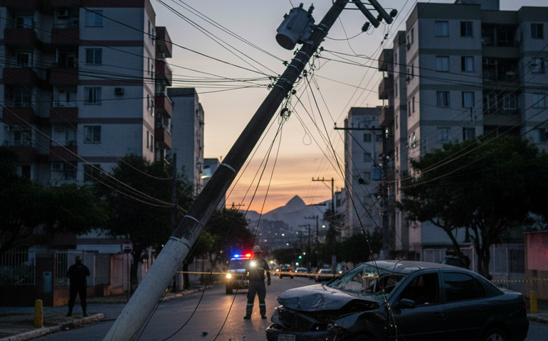 Colisões com postes deixam 160 mil sem energia no Rio em 2025
