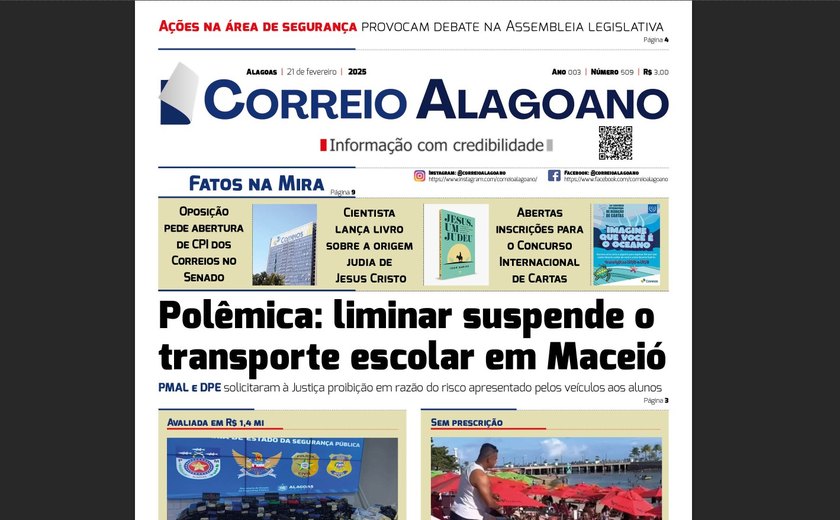 Polêmica: liminar suspende o transporte escolar em Maceió