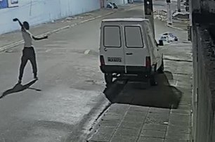 Ação criminosa foi registrada por câmeras de monitoramento. Foto: Reprodução/Internet.