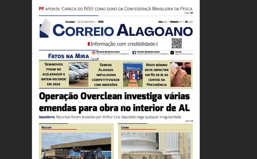 Operação Overclean investiga várias emendas para obra no interior de AL