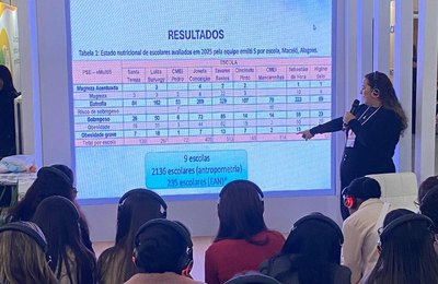 Maceió apresenta experiência exitosa sobre impacto de ações nutricionais na saúde de escolares em congresso