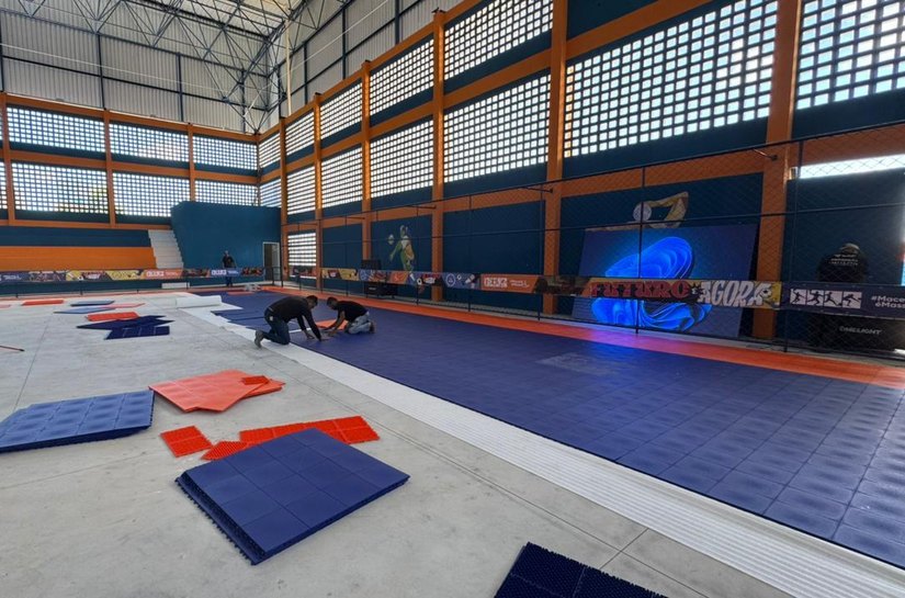 Reforma do Ginásio Tenente Madalena está em fase de conclusão