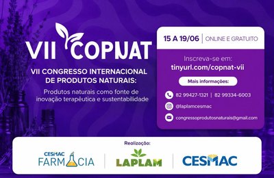 Produtos naturais e ciência em destaque: Cesmac realiza VII edição do COPNAT