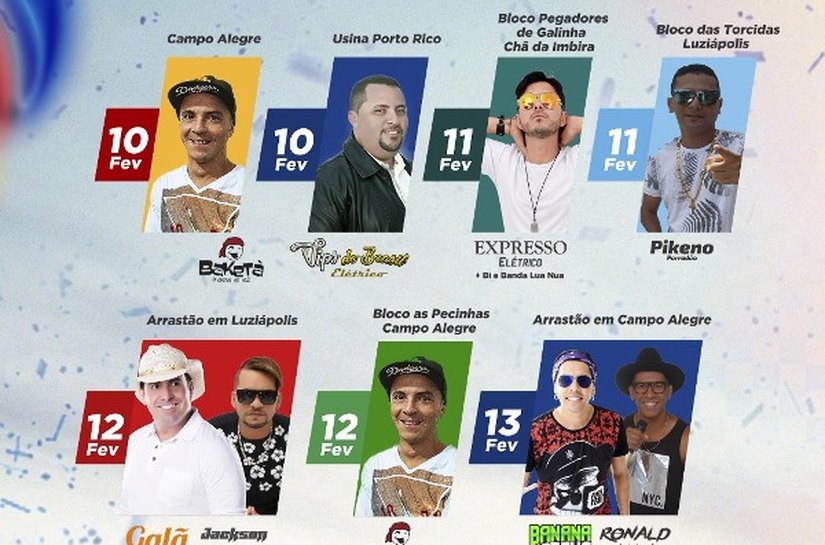 Confira a programação oficial do Carnaval da Integração em Campo Alegre