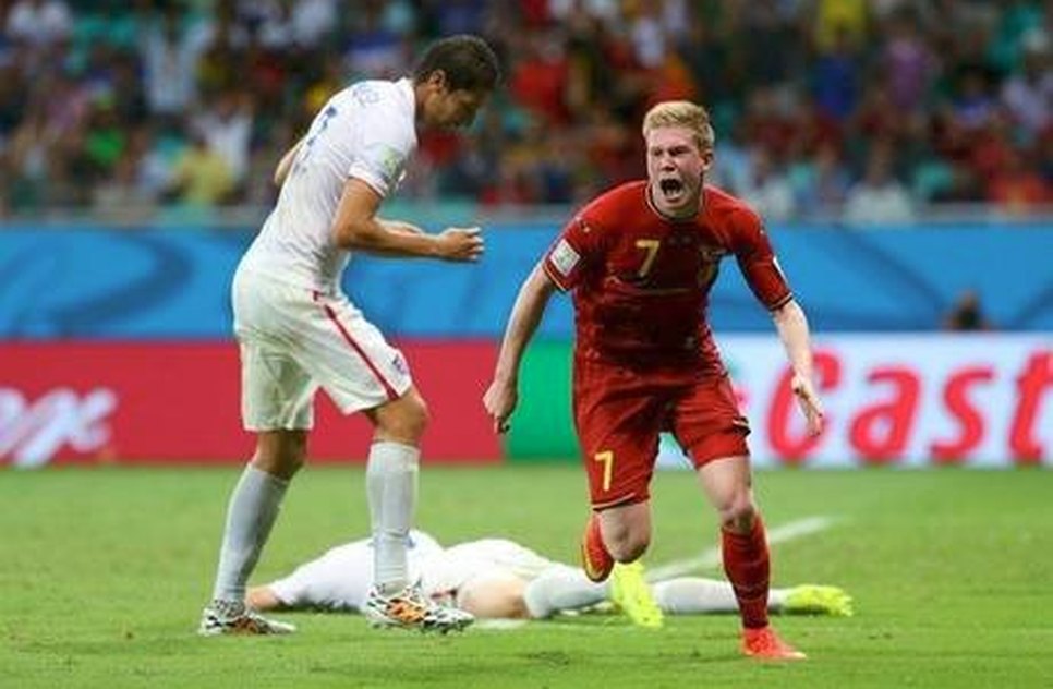Kevin De Bruyne marcou o primeiro gol da Bélgica, em Salvador Getty Images
