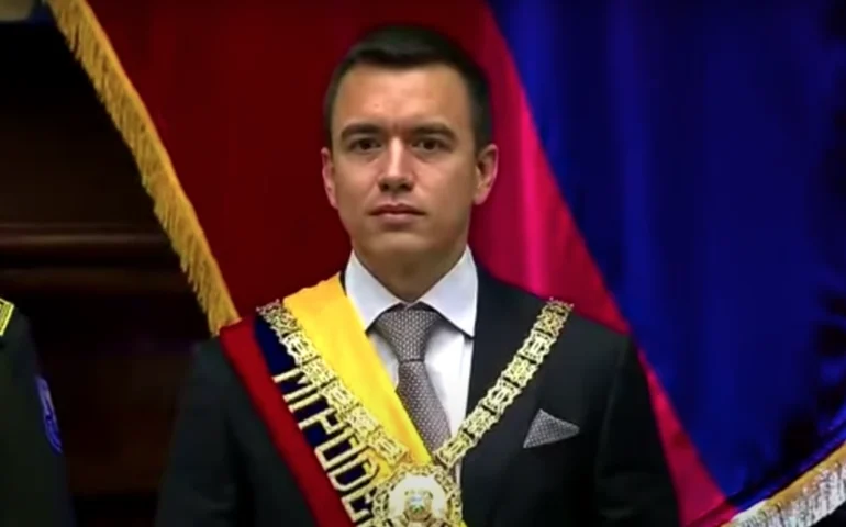 Vice-presidente do Equador apresenta denúncia contra presidente Daniel Noboa por violência política de gênero