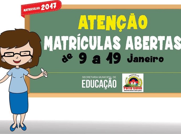 Secretaria de Educação de Porto Calvo abre matrículas na rede municipal