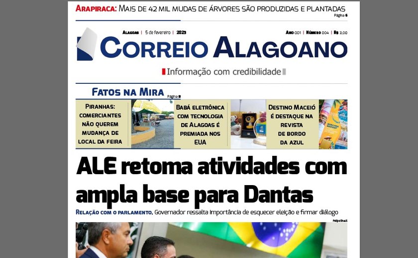 ALE retoma atividades com ampla base para Dantas