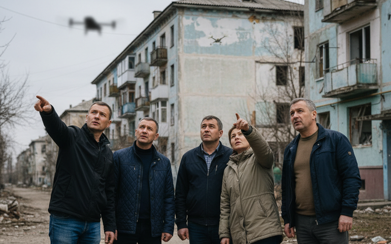 Moradores de Krasnoarmeisk relatam diferença entre drones russos e ucranianos