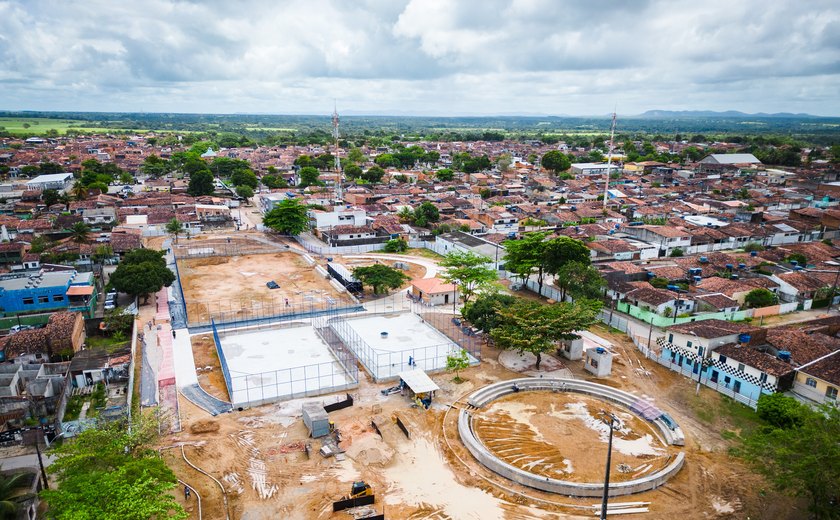 Obras do Parque Esportivo do Biu chegam a quase 50% e estrutura começa a ganhar forma