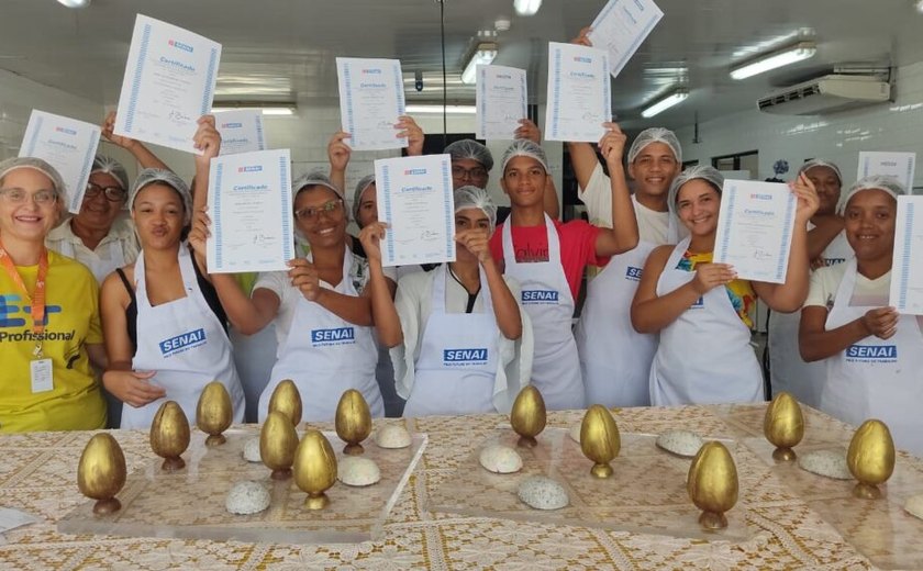 Equatorial Alagoas realiza entrega de certificados do curso de Ovos de Páscoa em parceria com o Senai