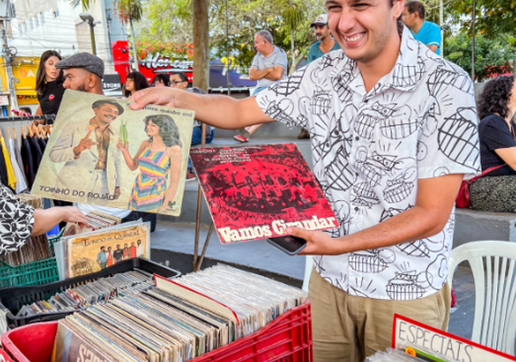 De graça na praça: 5ª Feira de Discos de Arapiraca amplia oferta de expositores e bandas