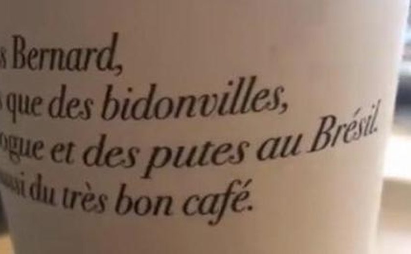 Cafeteria francesa usa frase ofensiva contra brasileiros