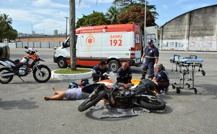 Samu alerta sobre o aumento dos atendimentos a vítimas de acidentes com motociclistas