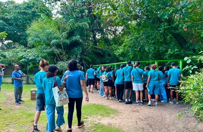 Cinturão Verde vira sala de aula para estudantes da Bahia